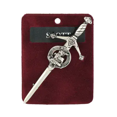 Traditional Scottish Art Pewter Kilt Pin Scott Made in Scotland