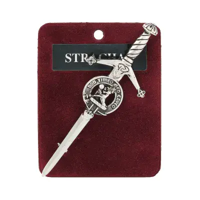 Traditional Scottish Art Pewter Kilt Pin Strachan Made in Scotland