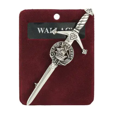 Traditional Scottish Art Pewter Kilt Pin Wallace Made in Scotland
