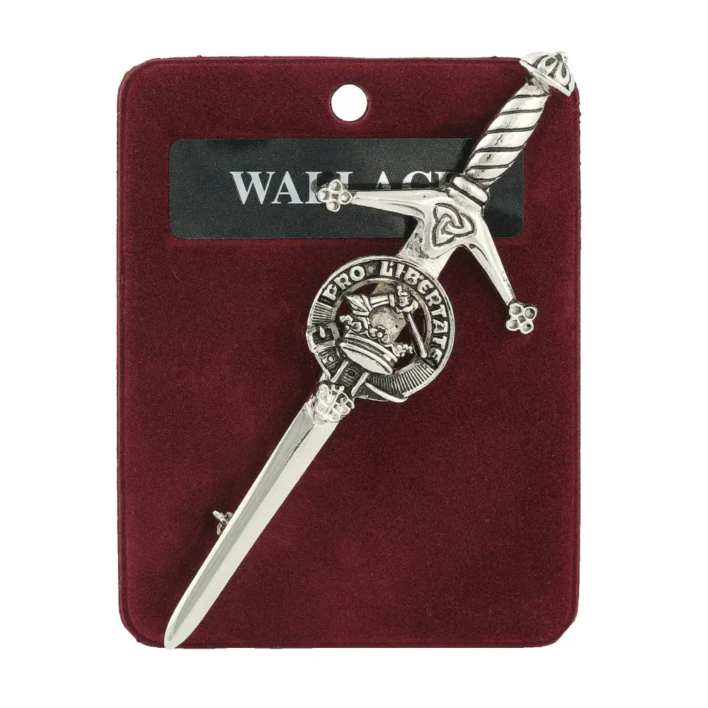 Traditional Scottish Art Pewter Kilt Pin Wallace Made in Scotland