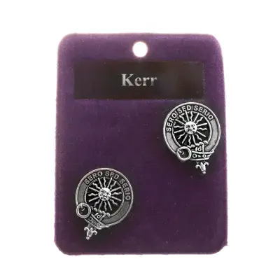 Traditional Scottish Clan Crested Cufflinks Kerr
