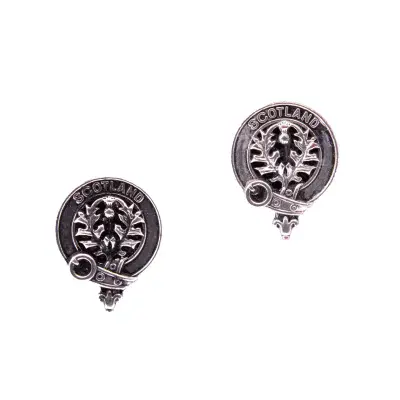 Traditional Scottish Clan Crested Cufflinks Scots Thistle