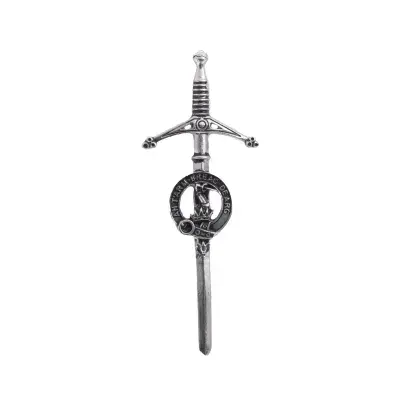 Traditional Scottish Clan Crested Kilt Pin Macquarrie Made in Scotland
