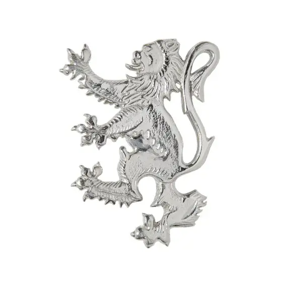Traditional Scottish Lion Rampant Brooch Kilt Pin Na Made in Scotland