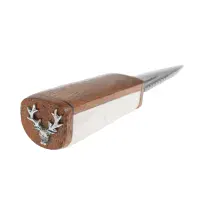 Traditional Scottish Stag head Design Stag Horn with Walnut 3 Piece Gift Set  Made in Scotland