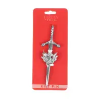 Traditional Scottish Thistle & Claymore Sword Kilt Pin - Kilt Accessory - Great Gift