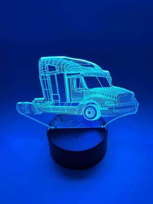 Truck 3D Night Lamp - 7 Colour Change - Touch Control - Bedside Night Light