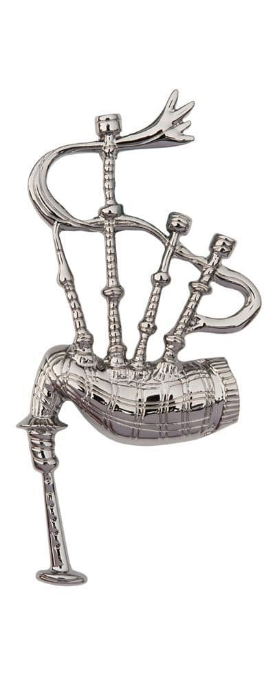Unique Bagpipes Kilt Pin - High Quality Polished Pewter - Comes in A Gift Box - Gift !