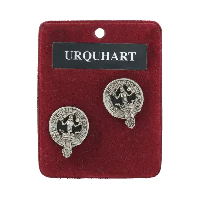 Urquhart Clan Crest Cufflinks - Traditional Shirt Accessory - Scottish Heritage - Made in Scotland