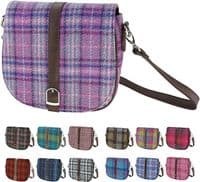 Women's Shoulder Bag - Purple and Mint Check - Deluxe Accessory - Scottish Heritage