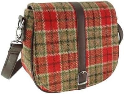 Women's Shoulder Bag - Red and Green Tartan - Deluxe Accessory - Scottish Heritage