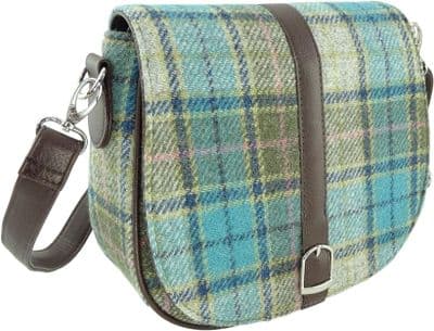 Women's Shoulder Bag - Turquoise Tartan - Deluxe Accessory - Scottish Heritage
