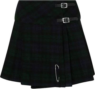 Women's Skirt | Colour: Black Watch | Mini Kilt & Pin | Elegant & Sexy |