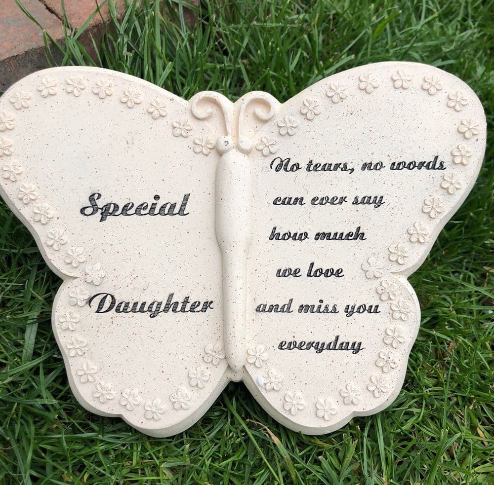 Daughter Handcrafted Graveside Memorial Butterfly Ornament