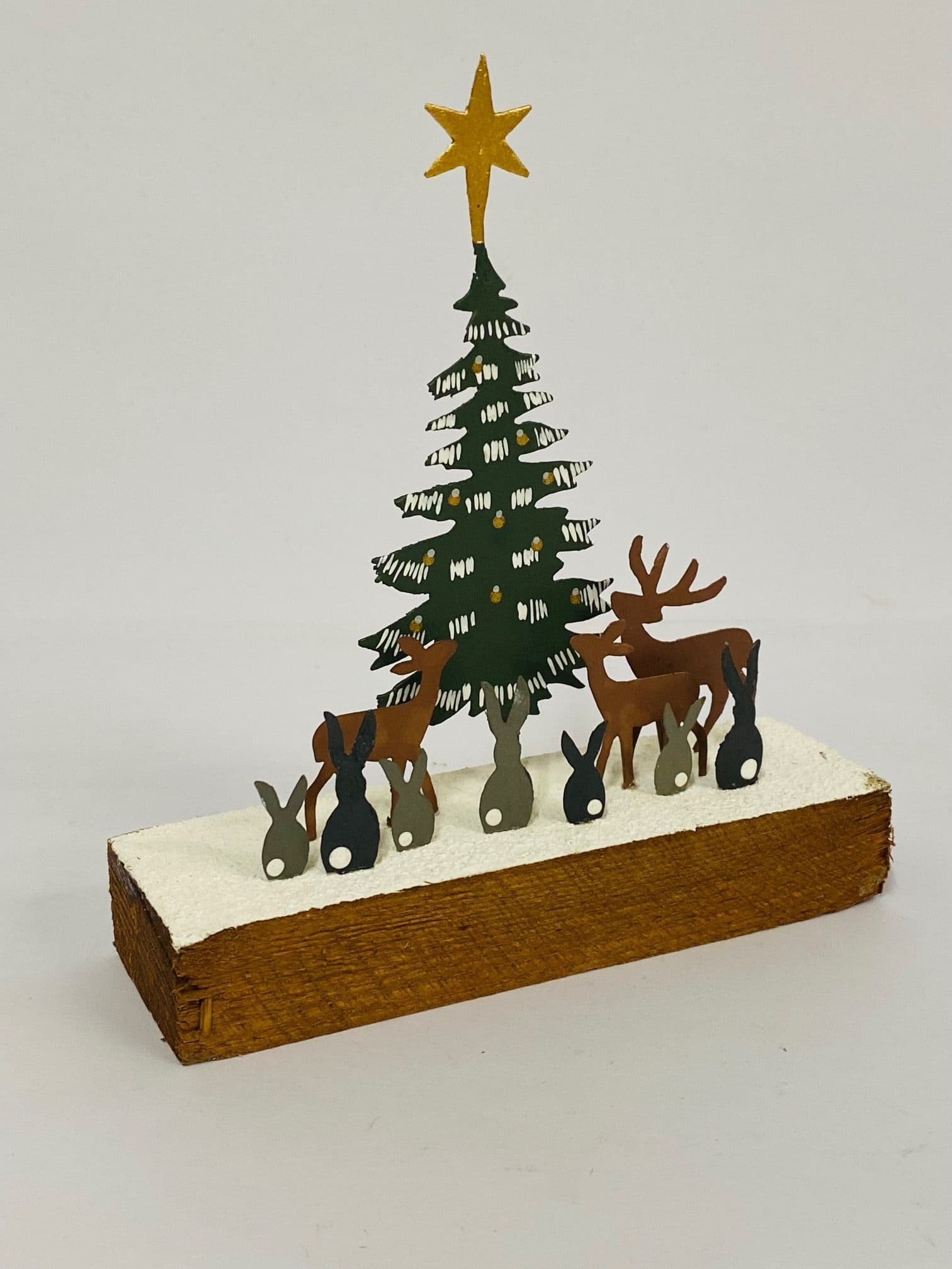 Wooden block christmas ornaments Clearance