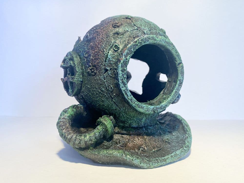 Divers Helmet Ruin Aquarium Fish Tank Hide Ornament 13cm