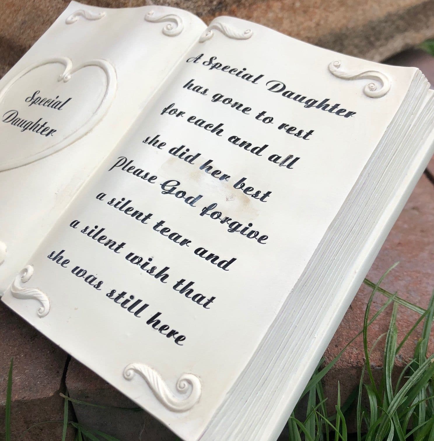 Special Daughter Graveside Memorial Ornament Book