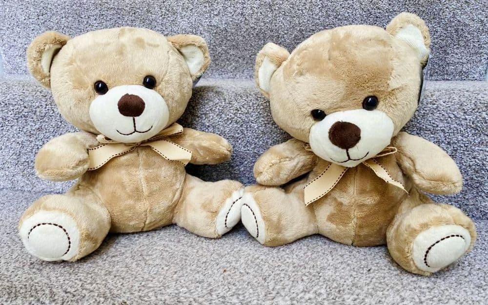 Traditional Brown Teddy Bear Supersoft Plush Toy x 2