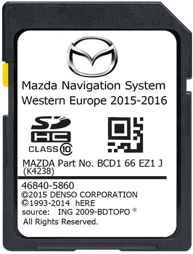 MAZDA DENSO SAT NAV MAP SD CARD EUROPE 2025
