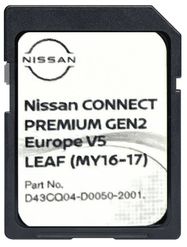 NISSAN LEAF MY16-17 EV NAVI CONNECT PREMIUM GEN2 SAT NAV MAP SD CARD EUROPE