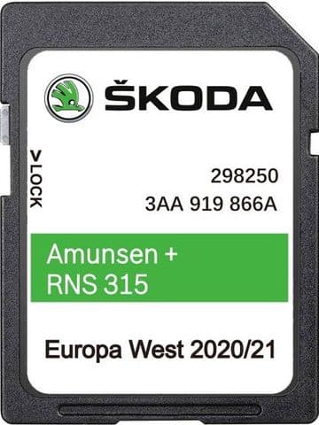 SKODA AMUNDSEN+ SAT NAV MAP UPDATE 2021 SD CARD V12