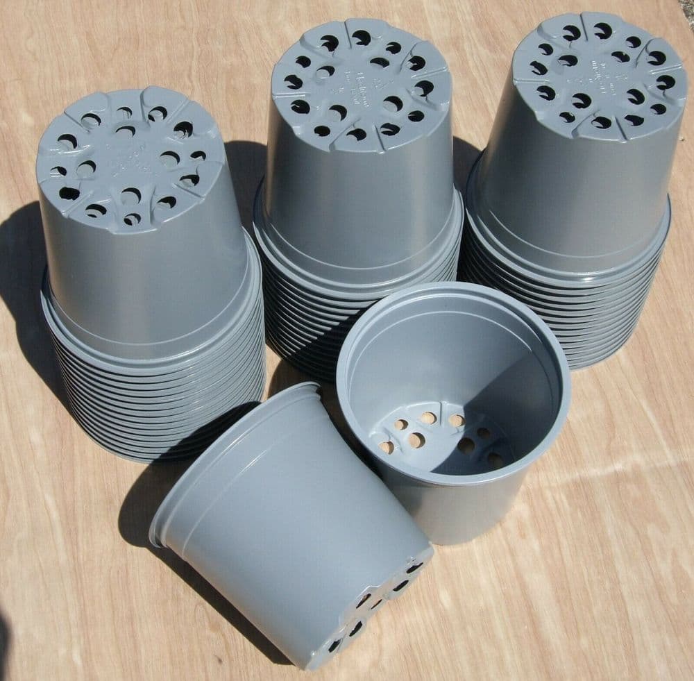 1 Litre Grey Plant Pots