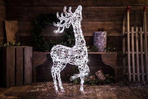 1 metre Wicker Standing Deer by Noma