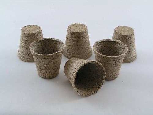 10 Genuine Jiffy Organic Fibre Pots 8cm Round