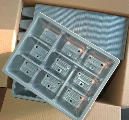 10 Lots of Grey  9 Cell Bedding Multi Plant Pot Packs by HSP