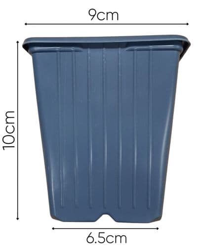 100 - 9cm  Square Grey Plant Pot By Desh
