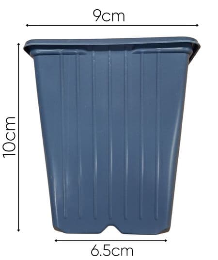 100 - 9cm  Square Grey Plant Pot By Desh