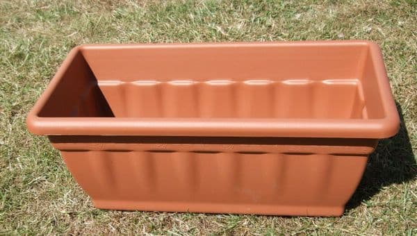 2 x 40cm Garden Troughs Patio Planters