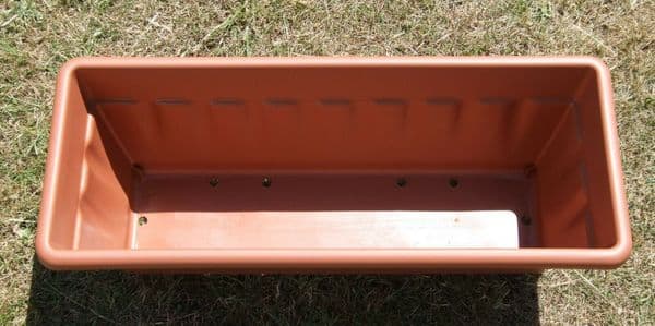 2 x 50cm Garden Troughs Patio Planters
