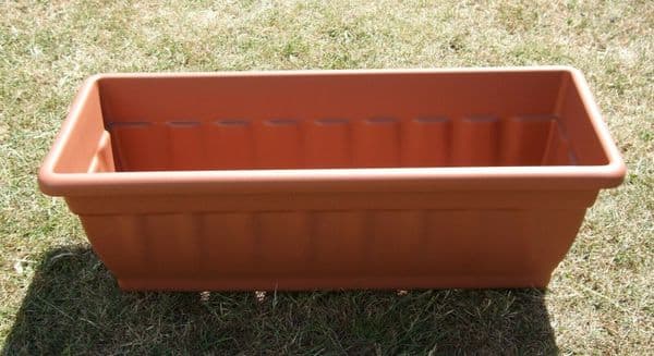 2 x 50cm Garden Troughs Patio Planters