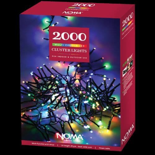 2000 Multicolour Cluster Lights  by Noma 4921734