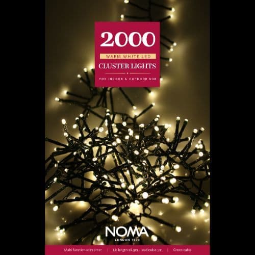 2000 Warm White Cluster Lights  by Noma  4921704