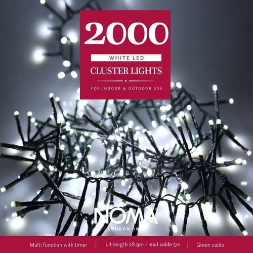 2000  White Cluster Lights  by Noma 4921724