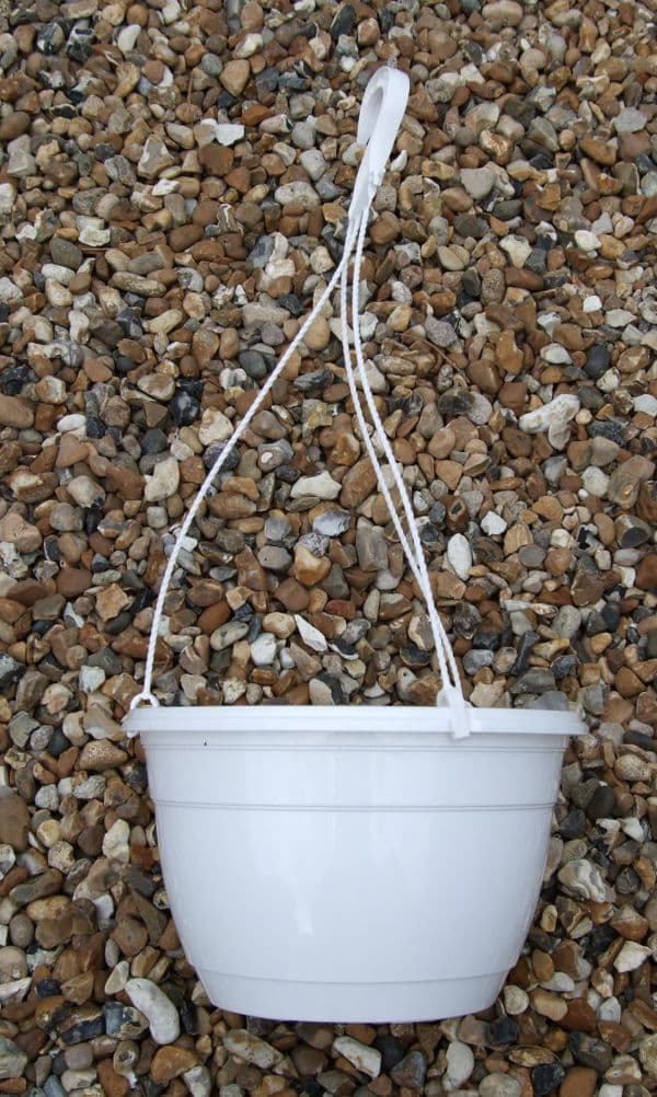 25cm  White Hanging Basket Hanging Basket