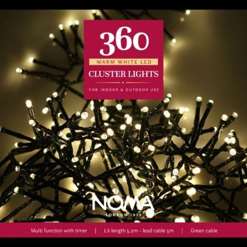 360 Warm White Cluster Lights  by Noma 4921700