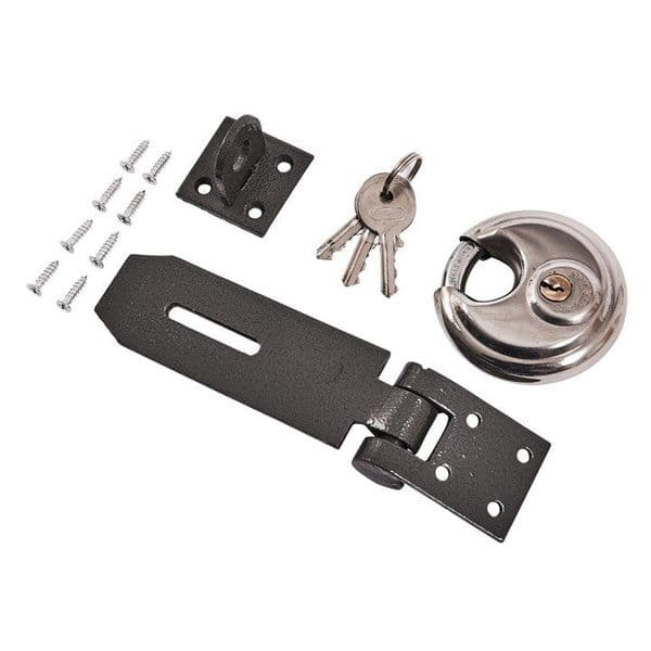70mm Disk Keyed Padlock with Hasp by Amtech Tools T2150