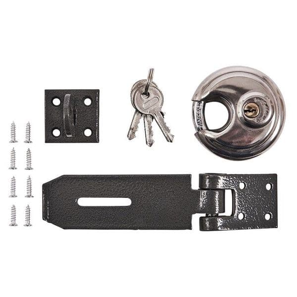 70mm Disk Keyed Padlock with Hasp by Amtech Tools T2150