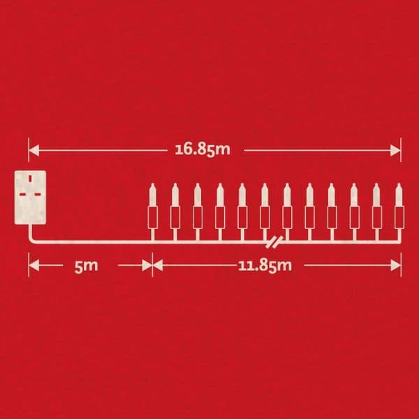 80 Multicolour Classic Style  LED  Pickwick Lights Traditional Fairy Lights Lights by Noma