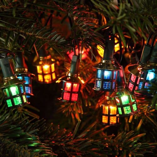 80 Multicolour Classic Style Victorian Lantern LED Lights by Noma