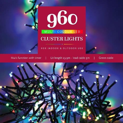 960 Multicolour Cluster Lights by Noma 4921733