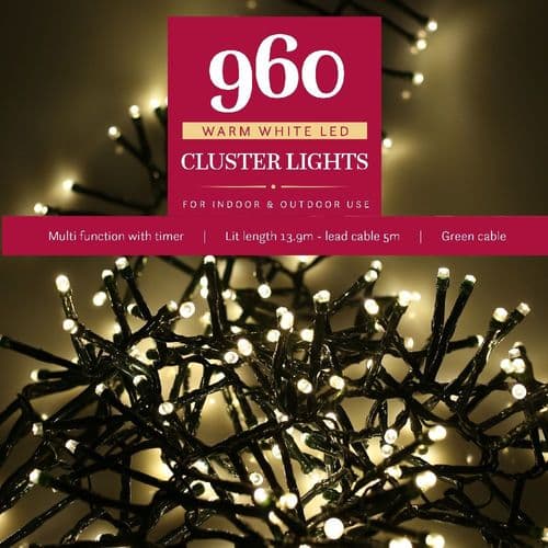 960 Warm White Cluster Lights by Noma 4921703