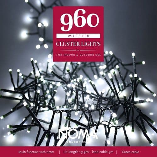 960  White Cluster Lights  by Noma 4921723