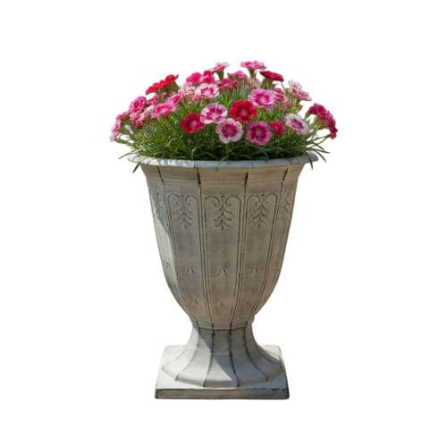 Calista Urn Planter 32cm - Washed Grey Colour Vintage Rust