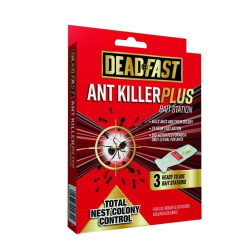 Deadfast Ant Killer Plus Bait Station 3x 4g