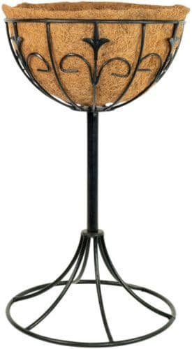 Deluxe  Wrought Iron Metal Jardinière with Coco Liners