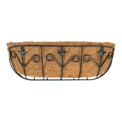 Deluxe  Wrought Iron Metal Large Window Box 60cm with Coco Liner